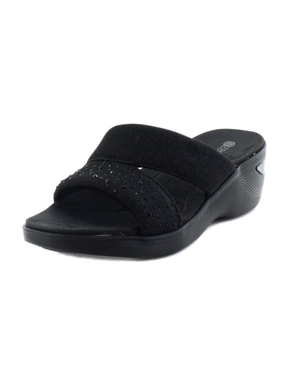 Bezees Sienna Crystal Embellished Slide Sandal soft comfort-NEW